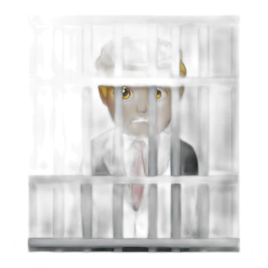 donald trump in jail cell sticker