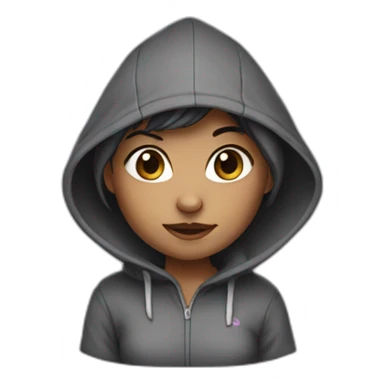 A girl in a rat hoodie sticker