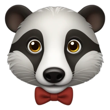 Badger with a monocle  sticker