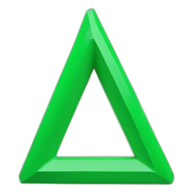 triangulo verde unicolor no 3D sticker