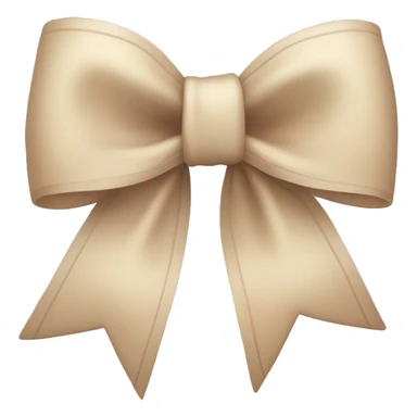 a cute beige bow  sticker