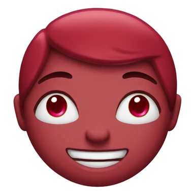 A Heart Emoji that is cranberry colored sticker