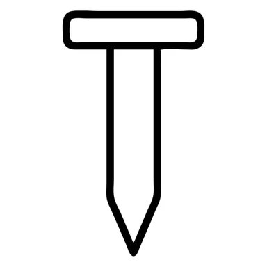 outlined metal wall nail icon sticker