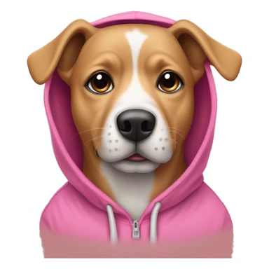 dog with pink hoodie sticker