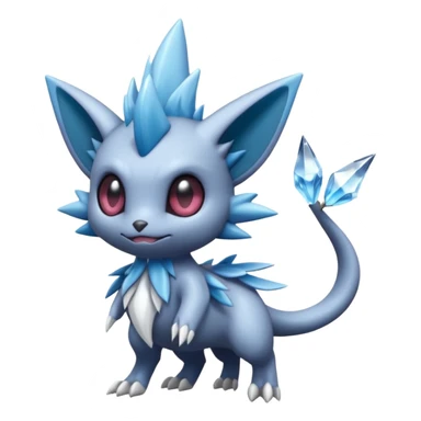 Elemental plum-plumed dark dusky mechanical frosty fairy-like fantasy epic rare Glalie-Sneasel-Togetic-Pokémon-Fakémon-hybrid-creature sticker