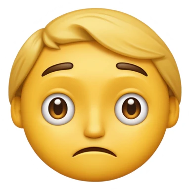 confused face, yellow emoji face sticker