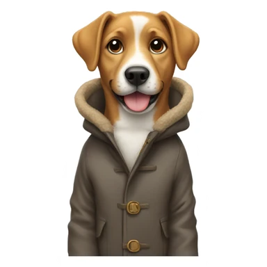 dog wearing a coat sticker