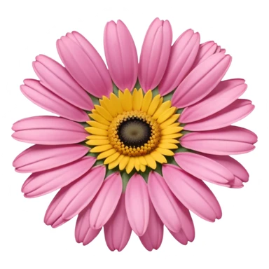 “A Polaroid-style photo of a pink daisy  sticker
