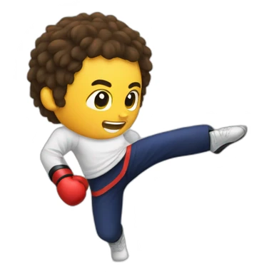Thigh kick kickboxing  sticker