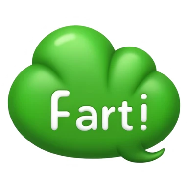 The word FART in Green sticker