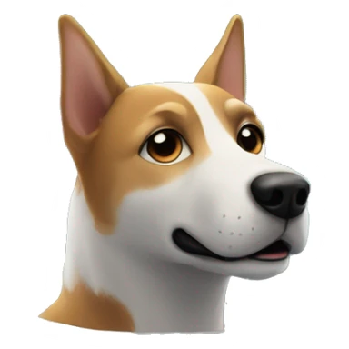 Space dog Laika against the background of a spaceship sticker