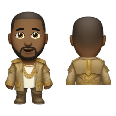 Kayne west wearing the outfit when he was in the concert of travis in egypte sticker