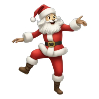 white skin santa dancing sticker