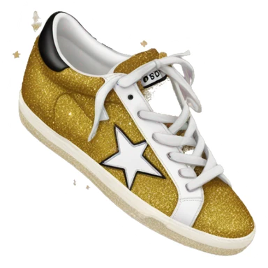 Golden goose glitter star sneakers sticker