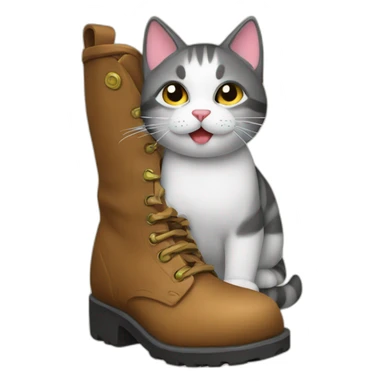 Gato con bota sticker