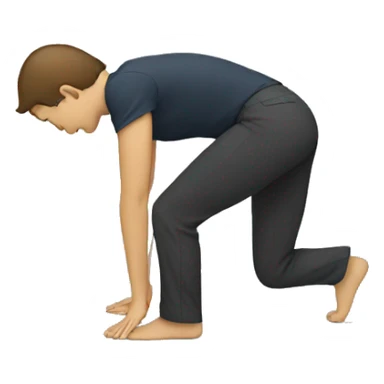 person bowing while standing sticker
