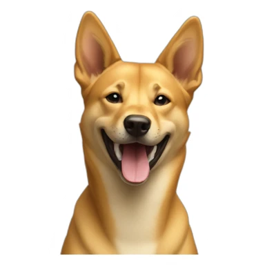 smiling carolina dog sticker