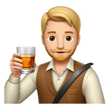 fast car driver drinking whiskey sticker