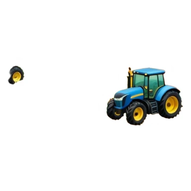 colorful rural landscape, inspired by farming simulators like Farming Simulator 22. The design shows fields, tractors, and barns, with vibrant crops and animals in the background. The peaceful farming scene symbolizes the immersive experience of managing a farm, with a transparent background sticker