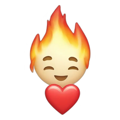 Love-flamme-coeur sticker