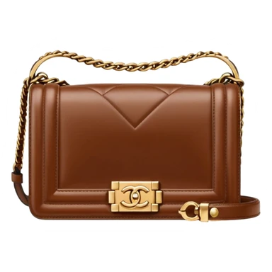 chanel le boy brown bag sticker