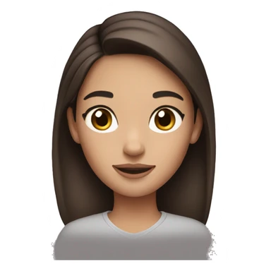 cute brunette with AirPods sticker