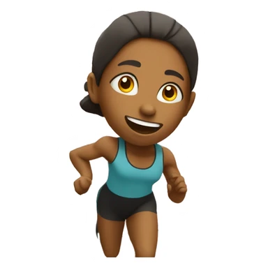 girl running on a track  sticker