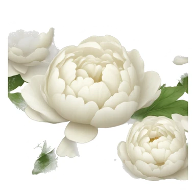 Creamy white peony bouquet sticker