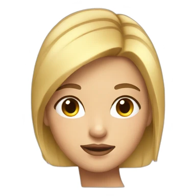 A girl with blonde hair and bombastic side eyes  sticker