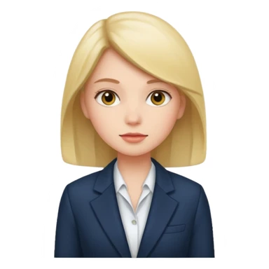 Salon owner a girl with blazer  sticker