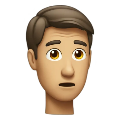 A confused guy sticker