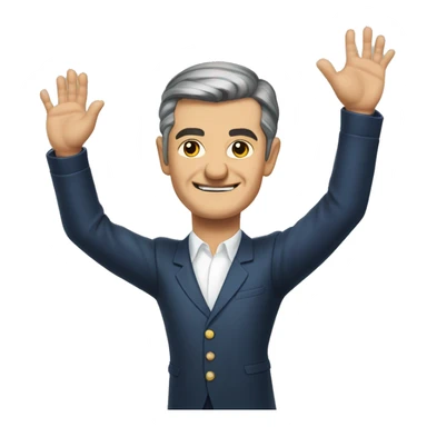 Shavkat Mirziyoyev open hands sticker