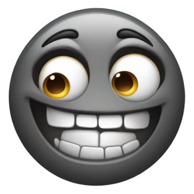 a funny emoji of a rock (not a person, like A rock) with a hand drawn smiley face sticker