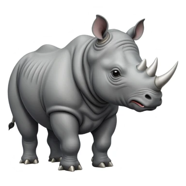 angry rhinoceros sticker