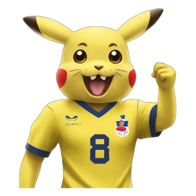 Pikachu football équipe de France sticker