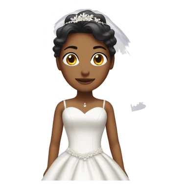 Woman in wedding dress sticker