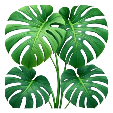 Monstera plant sticker