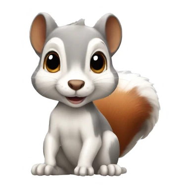 piebald squirrel sticker