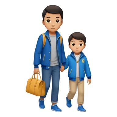 leaving his mother in Shanghai to live with his father in Hong Kong sticker