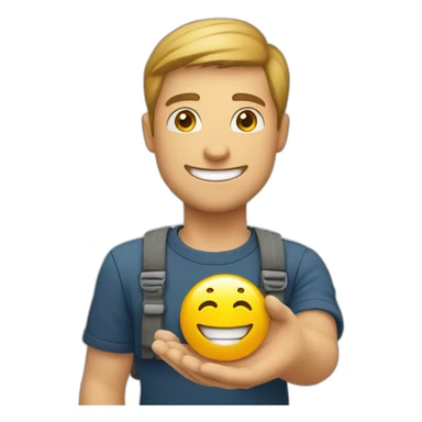 Smiley mit Joynd in der Hand sticker