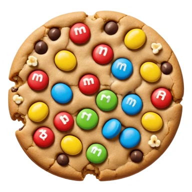Peanut m&ms mixed with popcorn and chocolate chip cookies sticker