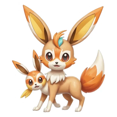 Meloetta-Victini-Eevee-Pokémon-Fakémon-creature sticker