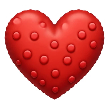 heart with a velvet dot border sticker