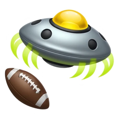 UFO playing football sticker