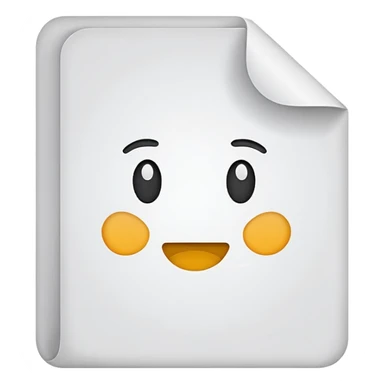 intuitive and simple paper file shaped emoji sticker