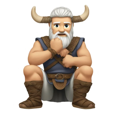 Norsk vikings touching his toes sticker