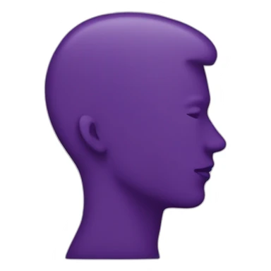 purple human silhouette sticker