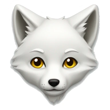 White fox hoodie sticker