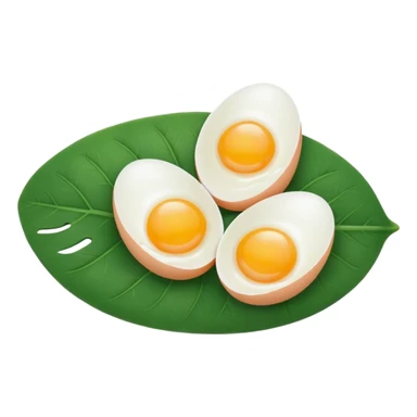 eggs on leaf sticker