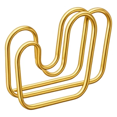 Two Gold paper clip sticker